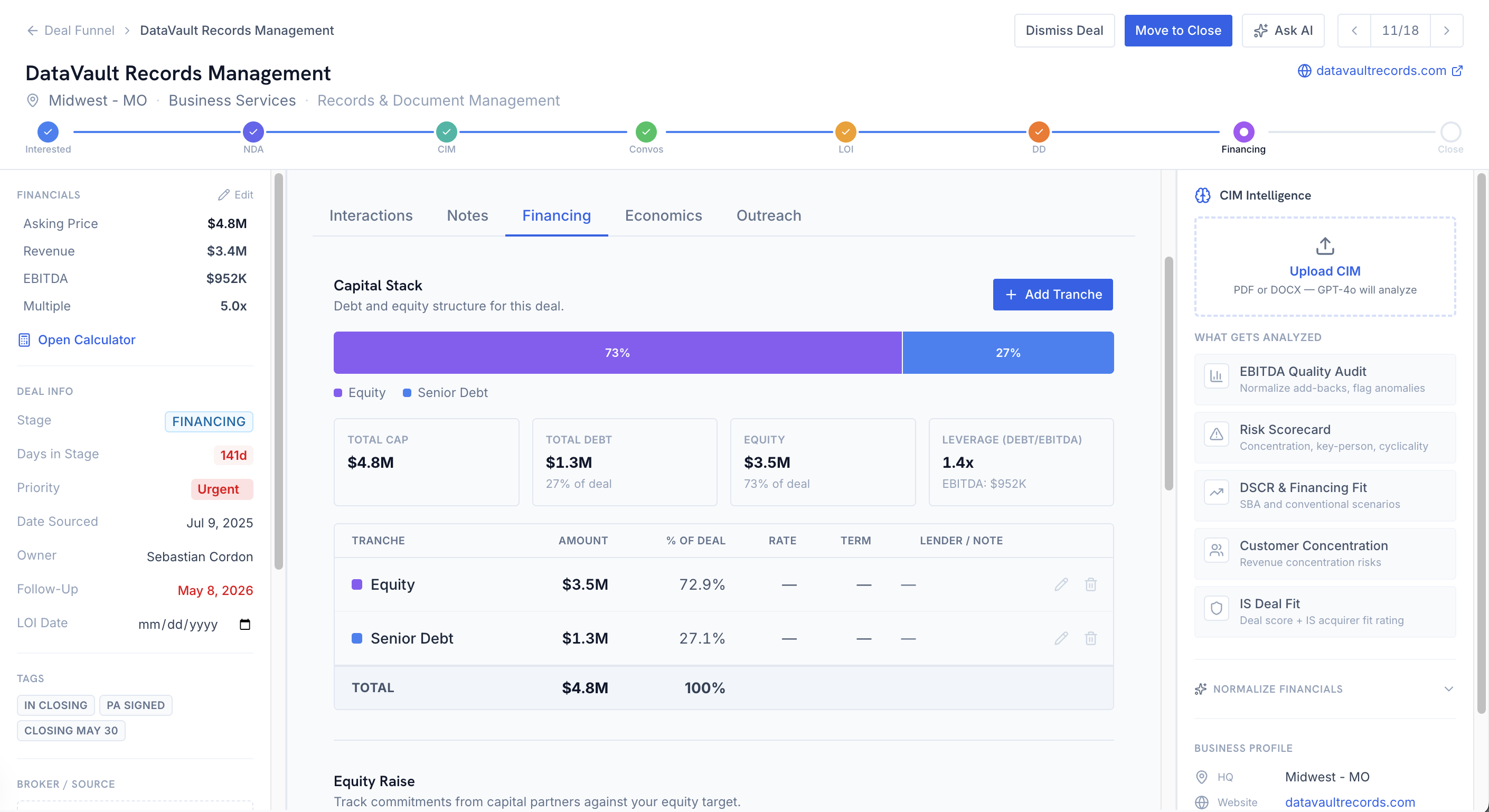 Capital Stack Creator